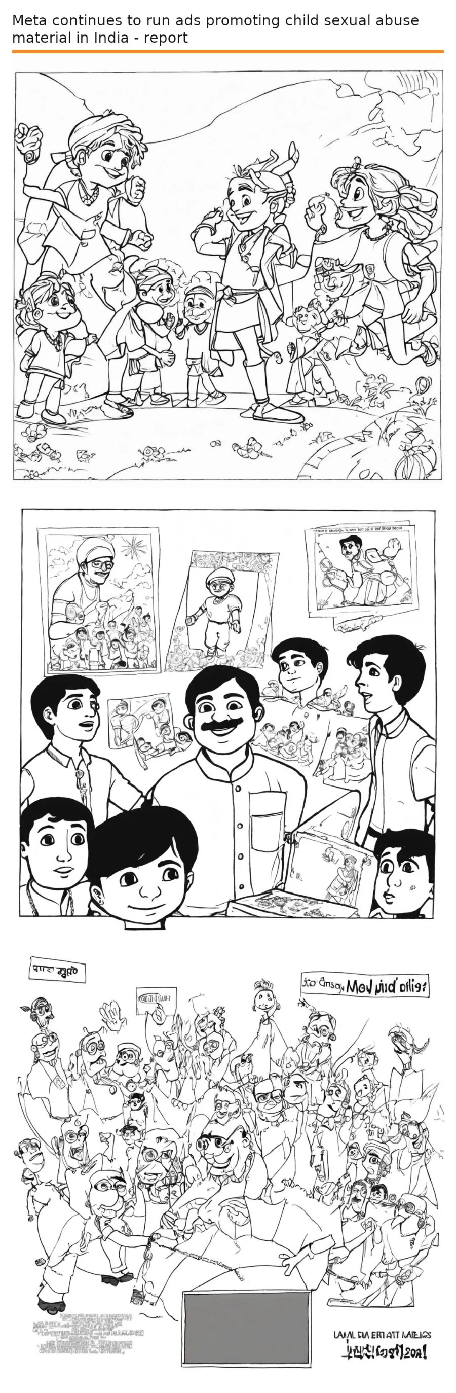 Meta continues to run ads promoting child sexual abuse material in India - report — comic strip